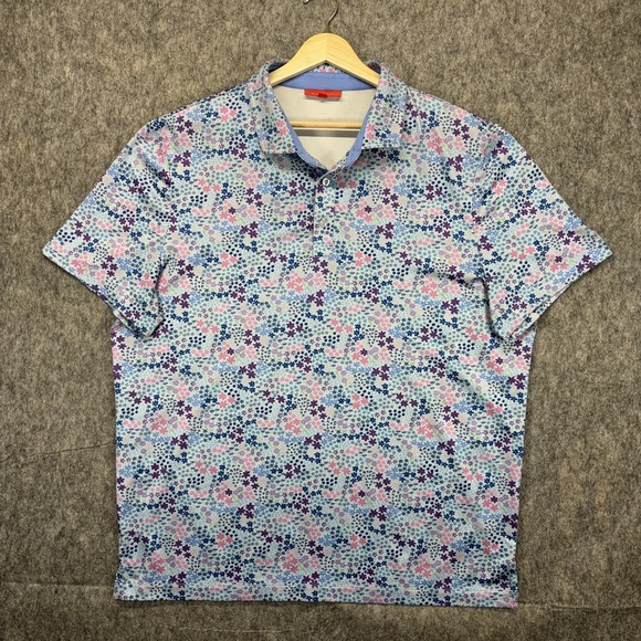 Redvanly Other - Redvanly Golf Polo Shirt Men's XL Floral Geometric Short Sleeve Stretch